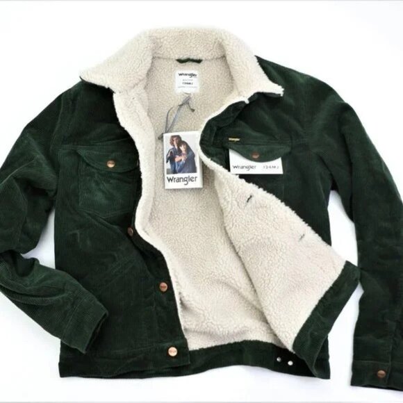 The Montana New Wrangler Icons124MJ Men's Sherpa Corduroy Jacket Size XL Trucker - Picture 11 of 15